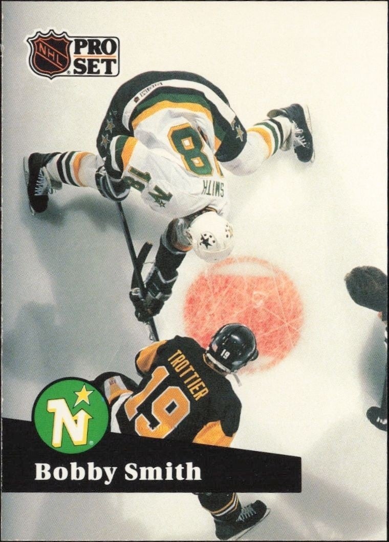 Bobby Smith 1991-92 Pro Set #115 Hockey Trading Card - Front 1991-92 Pro Set Bobby Smith #115 hockey trading card front