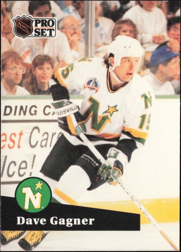 Dave Gagner 1991-92 Pro Set #108 Hockey Trading Card - Front 1991-92 Pro Set Dave Gagner #108 hockey trading card front
