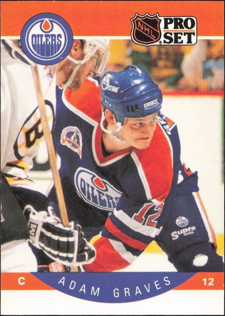 Adam Graves 1990-91 Pro Set #84 Hockey Trading Card - Front 1990-91 Pro Set Adam Graves #84 hockey trading card front