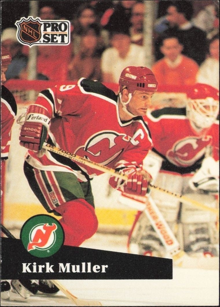 Kirk Muller 1991-92 Pro Set #134 Hockey Trading Card - Front 1991-92 Pro Set Kirk Muller #134 hockey trading card front