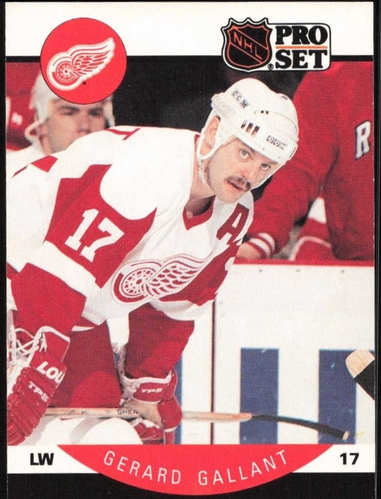 Gerard Gallant 1990-91 Pro Set #71 Hockey Trading Card - Front 1990-91 Pro Set Gerard Gallant #71 hockey trading card front