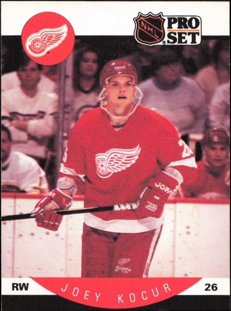 Joey Kocur 1990-91 Pro Set #73 Hockey Trading Card - Front 1990-91 Pro Set Joey Kocur #73 hockey trading card front
