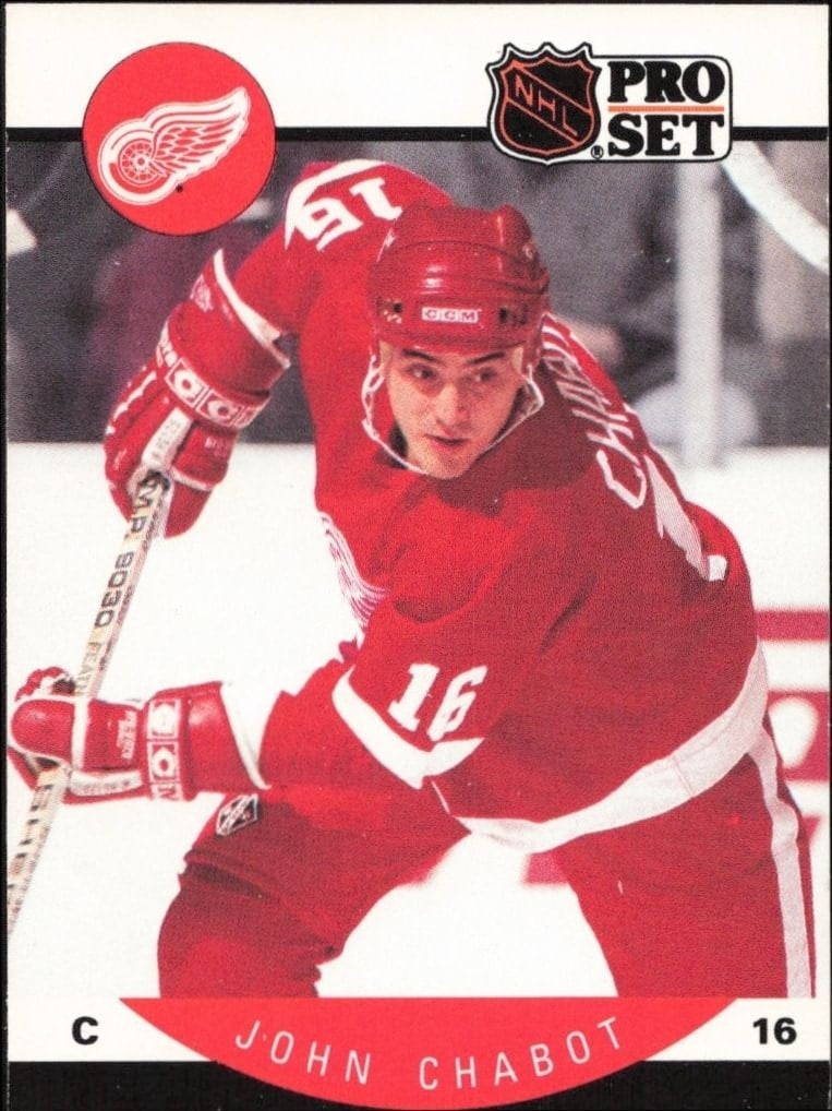 John Chabot 1990-91 Pro Set #68 Hockey Trading Card - Front 1990-91 Pro Set John Chabot #68 hockey trading card front
