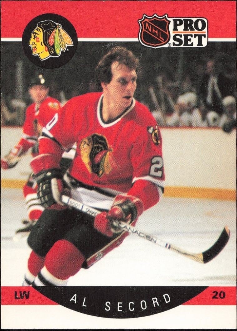 Al Secord 1990-91 Pro Set #60 Hockey Trading Card - Front 1990-91 Pro Set Al Secord #60 hockey trading card front