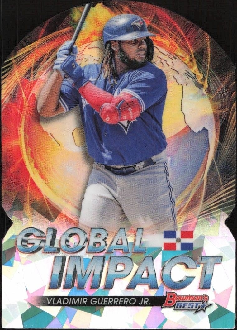 Vladimir Guerrero Jr. 2022 Topps Bowman's Best #GI-28 Baseball Trading Card - Front 2022 Topps Bowman's Best Vladimir Guerrero Jr. #GI-28 baseball trading card front