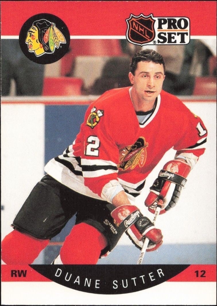 Duane Sutter 1990-91 Pro Set #61 Hockey Trading Card - Front 1990-91 Pro Set Duane Sutter #61 hockey trading card front