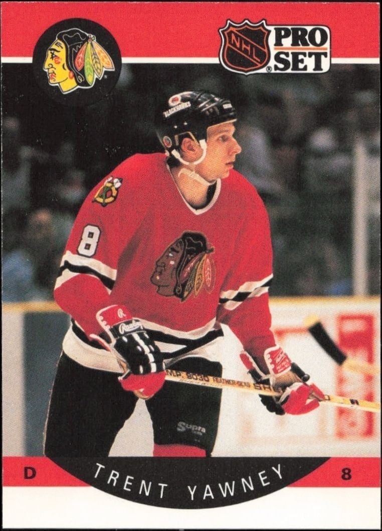 Trent Yawney 1990-91 Pro Set #64 Hockey Trading Card - Front 1990-91 Pro Set Trent Yawney #64 hockey trading card front