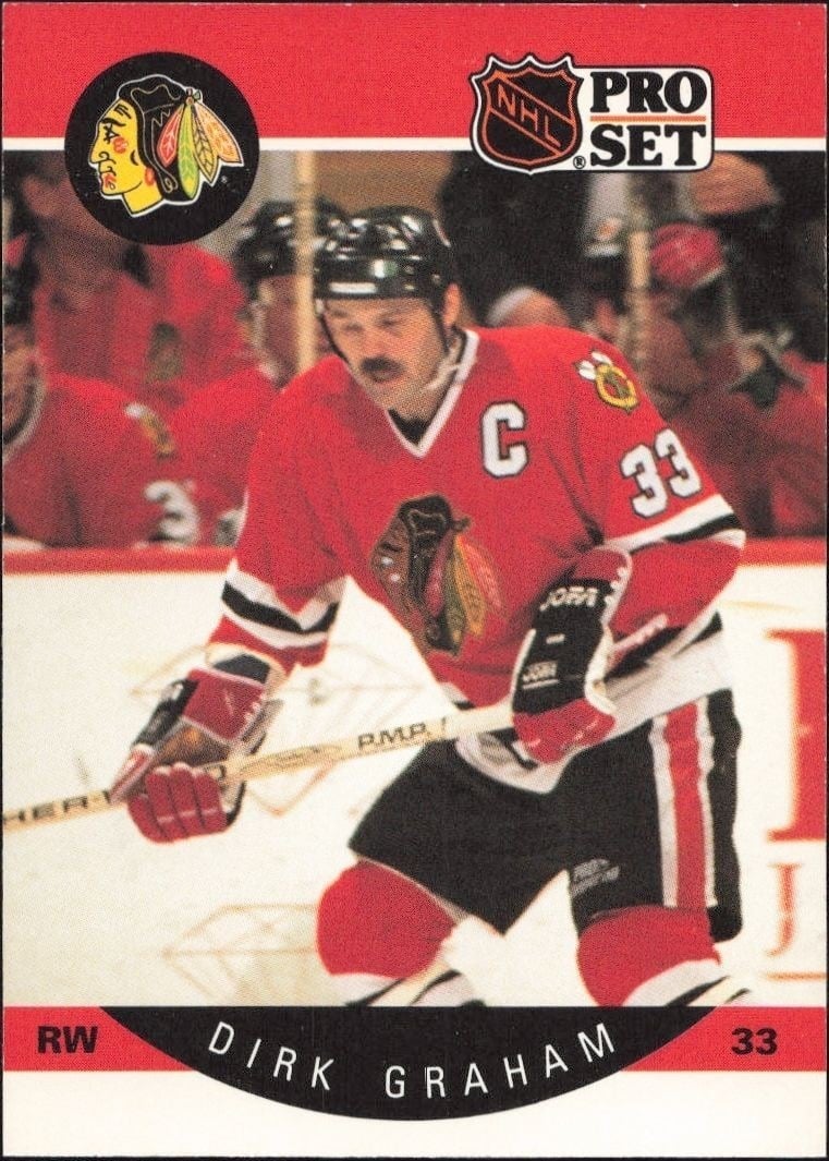 1990-91 Pro-Set Dirk Graham #51 trading card