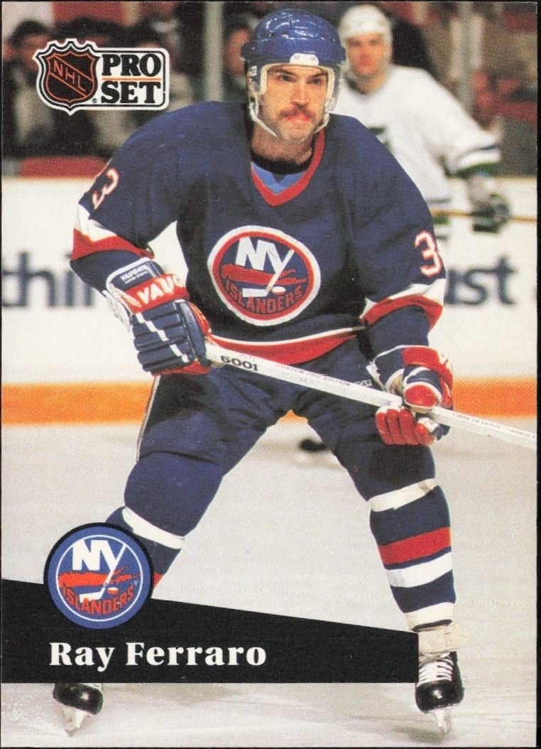 Ray Ferraro 1991-92 Pro Set #156 Hockey Trading Card - Front 1991-92 Pro Set Ray Ferraro #156 hockey trading card front