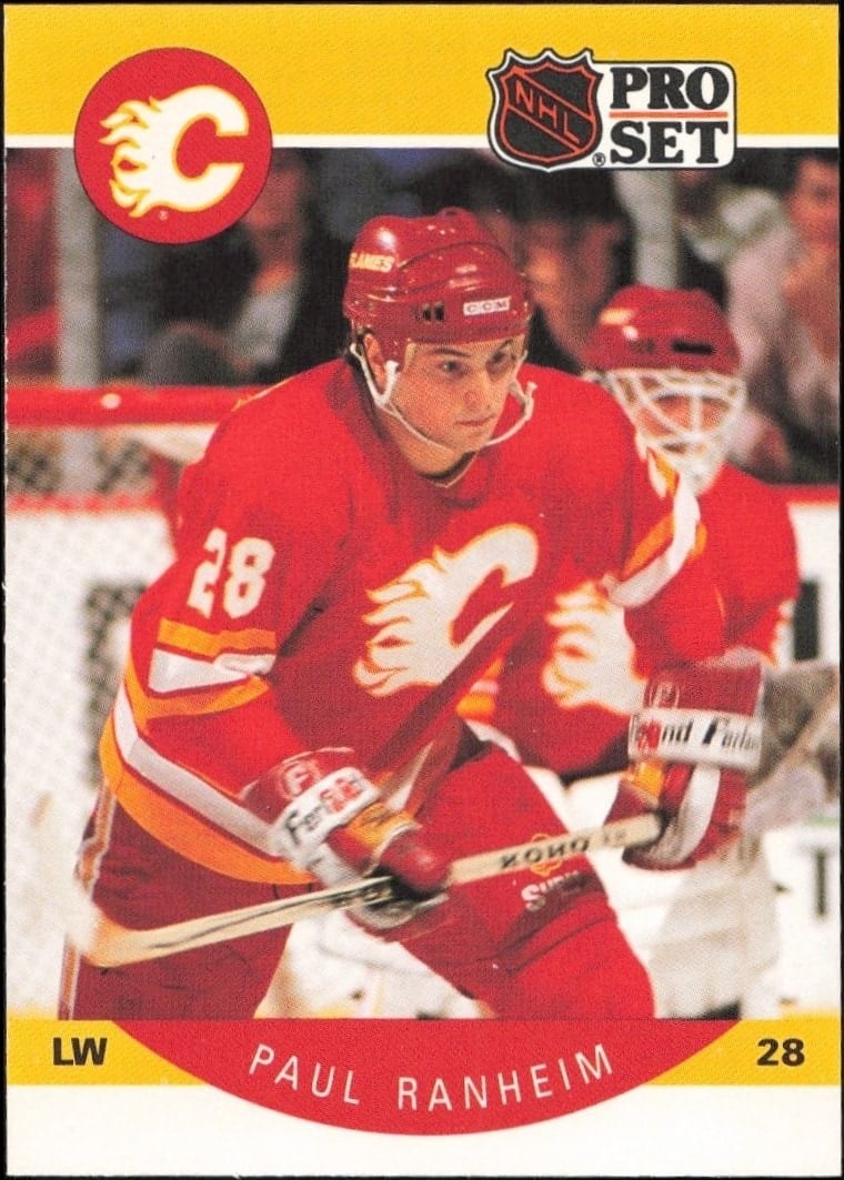 Paul Ranheim 1990-91 Pro Set #44 Hockey Trading Card - Front 1990-91 Pro Set Paul Ranheim #44 hockey trading card front