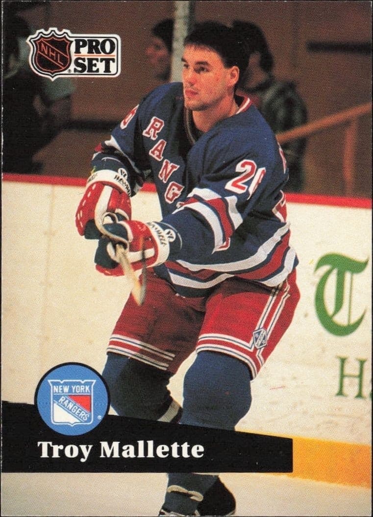1991-92 Pro-Set Series 1 Troy Mallette #157 trading card
