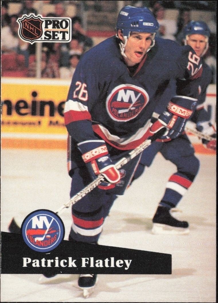 Patrick Flatley 1991-92 Pro Set #152 Hockey Trading Card - Front 1991-92 Pro Set Patrick Flatley #152 hockey trading card front