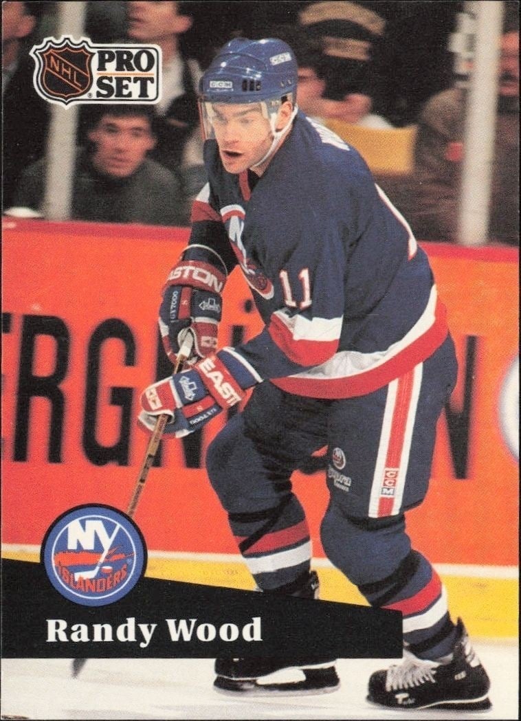 Randy Wood 1991-92 Pro Set #151 Hockey Trading Card - Front 1991-92 Pro Set Randy Wood #151 hockey trading card front