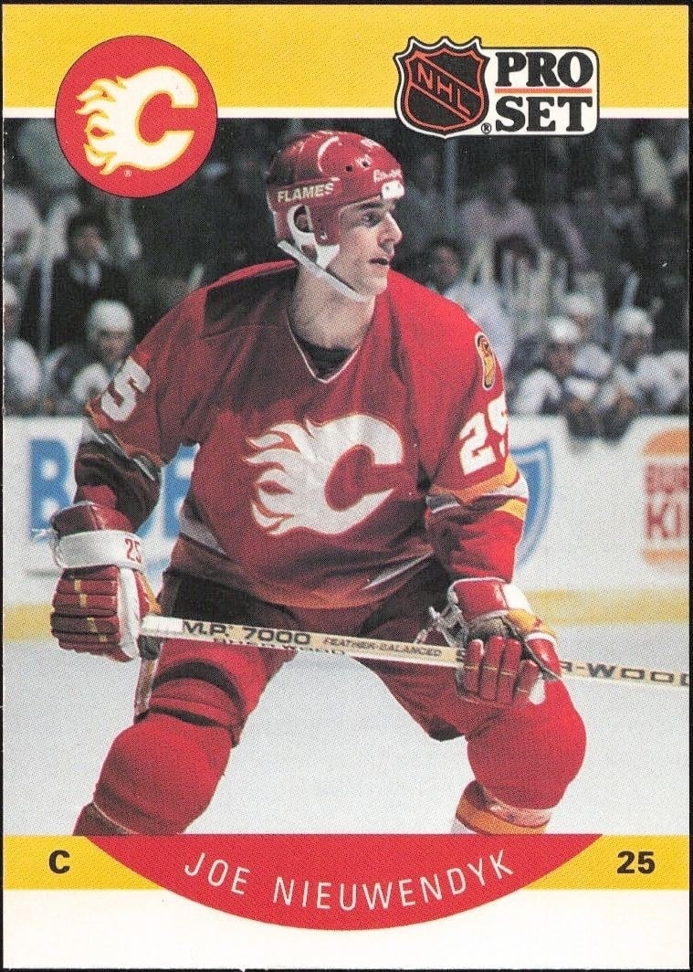Joe Nieuwendyk 1990-91 Pro Set #42 Hockey Trading Card - Front 1990-91 Pro Set Joe Nieuwendyk #42 hockey trading card front