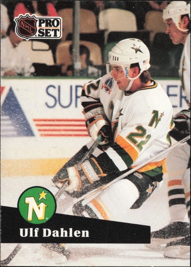 Ulf Dahlen 1991-92 Pro Set #106 Hockey Trading Card - Front 1991-92 Pro Set Ulf Dahlen #106 hockey trading card front
