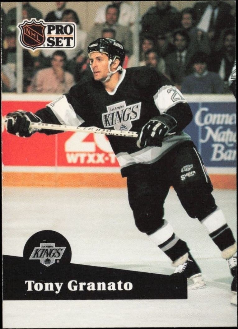 Tony Granato 1991-92 Pro Set #98 Hockey Trading Card - Front 1991-92 Pro Set Tony Granato #98 hockey trading card front