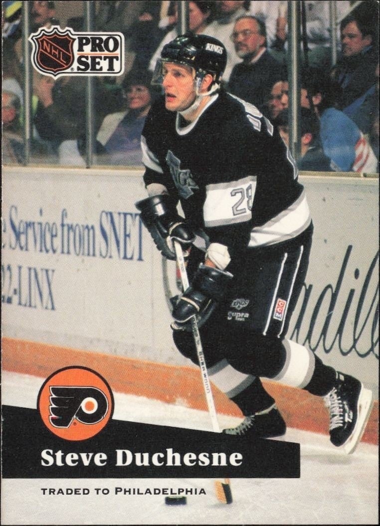 Steve Duchesne 1991-92 Pro Set #96 Hockey Trading Card - Front 1991-92 Pro Set Steve Duchesne #96 hockey trading card front