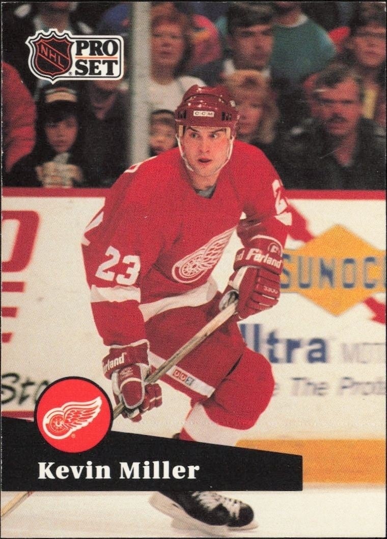 Kevin Miller 1991-92 Pro Set #60 Hockey Trading Card - Front 1991-92 Pro Set Kevin Miller #60 hockey trading card front