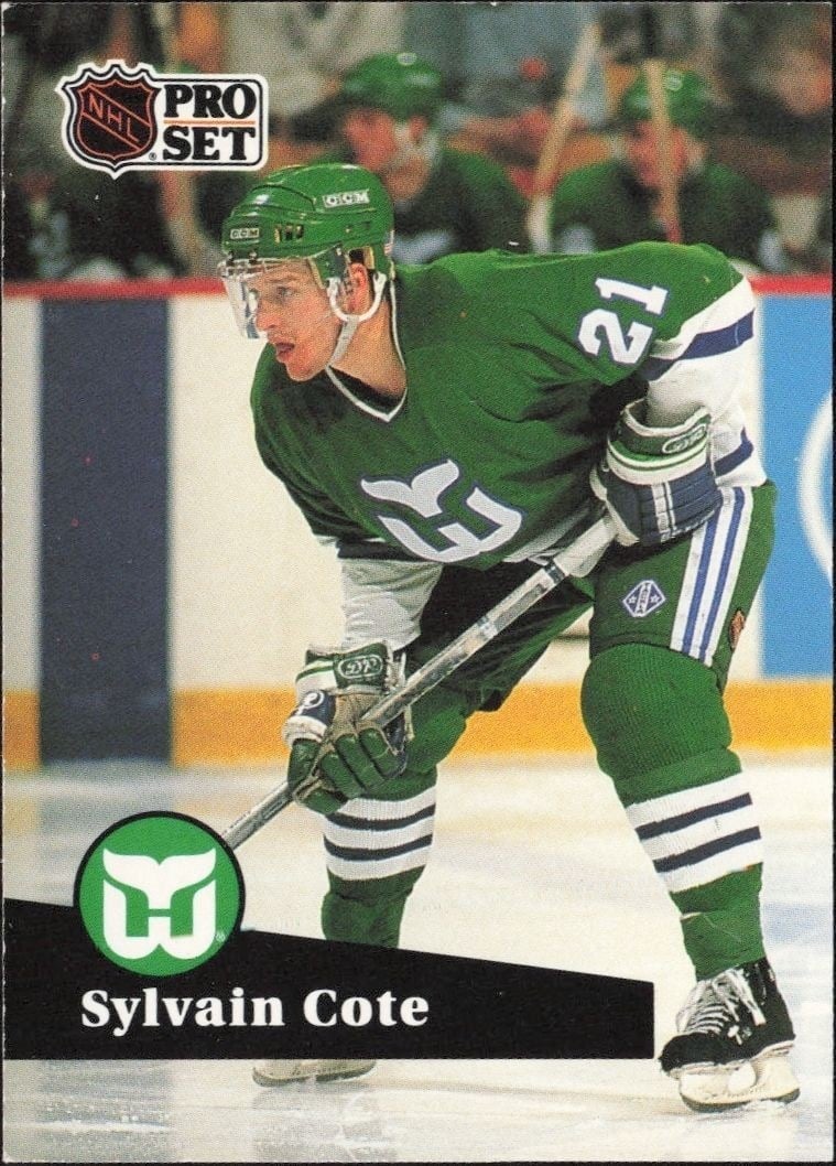 Sylvain Cote 1991-92 Pro Set #82 Hockey Trading Card - Front 1991-92 Pro Set Sylvain Cote #82 hockey trading card front