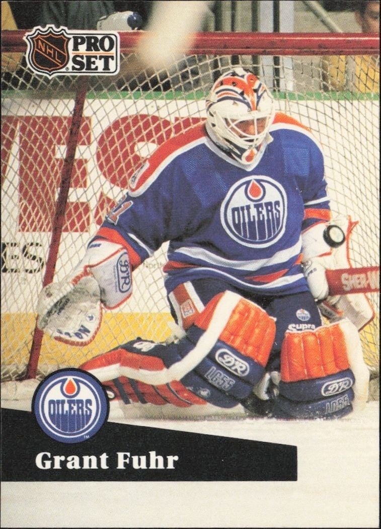 Grant Fuhr 1991-92 Pro Set #78 Hockey Trading Card - Front 1991-92 Pro Set Grant Fuhr #78 hockey trading card front