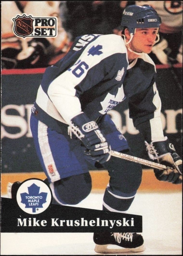 Mike Krushelnyski 1991-92 Pro Set #233 Hockey Trading Card - Front 1991-92 Pro Set Mike Krushelnyski #233 hockey trading card front