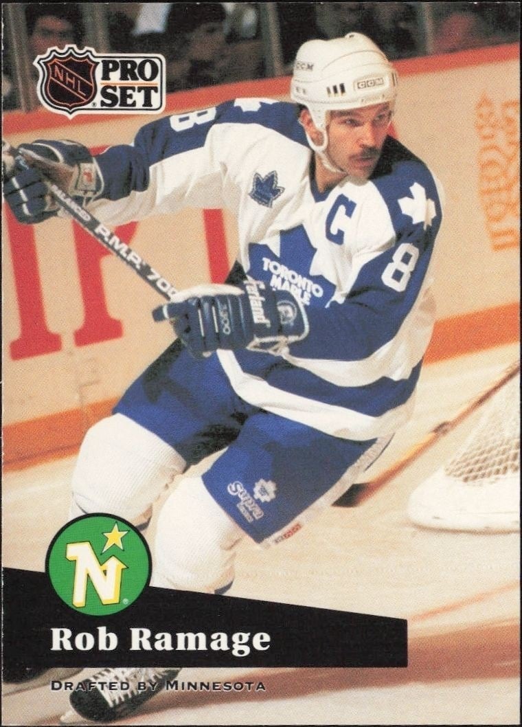 Rob Ramage 1991-92 Pro Set #232 Hockey Trading Card - Front 1991-92 Pro Set Rob Ramage #232 hockey trading card front