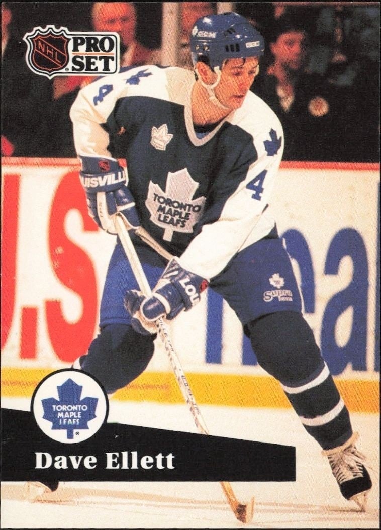 Dave Ellett 1991-92 Pro Set #230 Hockey Trading Card - Front 1991-92 Pro Set Dave Ellett #230 hockey trading card front