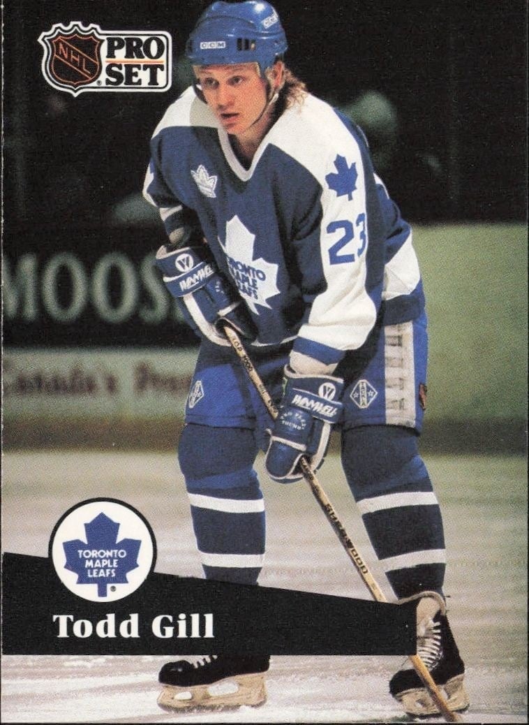 Todd Gill 1991-92 Pro Set #226 Hockey Trading Card - Front 1991-92 Pro Set Todd Gill #226 hockey trading card front