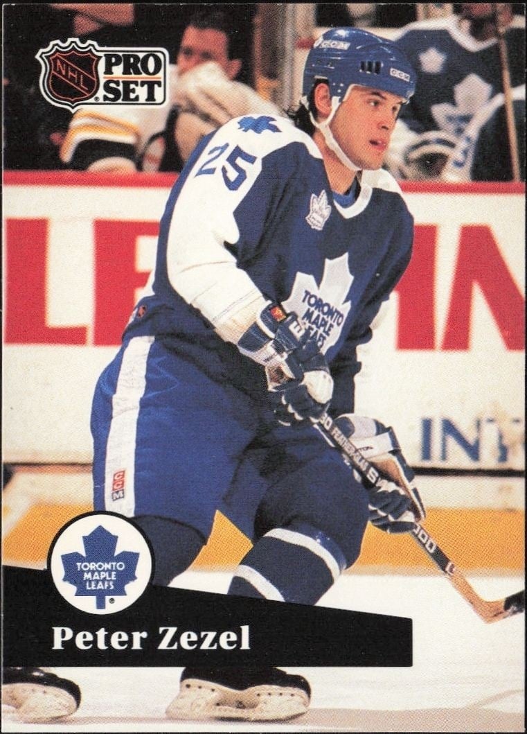 Peter Zezel 1991-92 Pro Set #227 Hockey Trading Card - Front 1991-92 Pro Set Peter Zezel #227 hockey trading card front