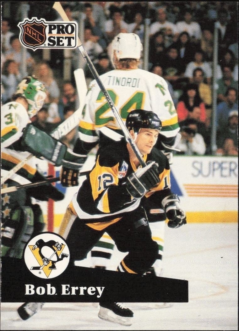 Bob Errey 1991-92 Pro Set #187 Hockey Trading Card - Front 1991-92 Pro Set Bob Errey #187 hockey trading card front