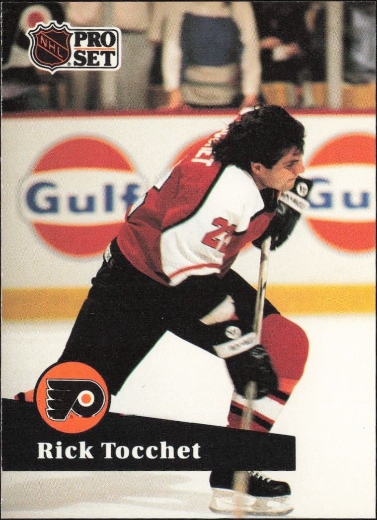 Rick Tocchet 1991-92 Pro Set #177 Hockey Trading Card - Front 1991-92 Pro Set Rick Tocchet #177 hockey trading card front