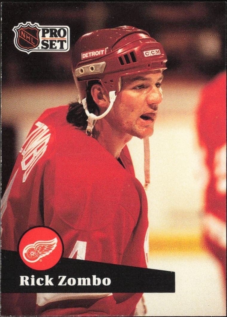 Rick Zombo 1991-92 Pro Set #64 Hockey Trading Card - Front 1991-92 Pro Set Rick Zombo #64 hockey trading card front