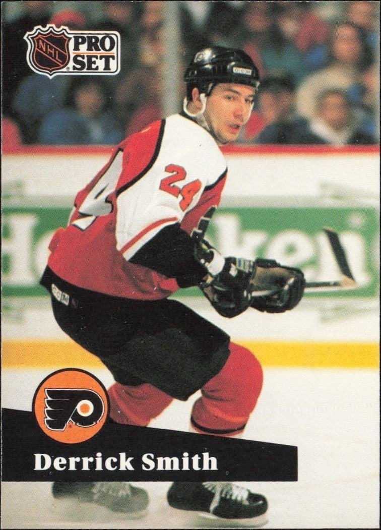 Derrick Smith 1991-92 Pro Set #174 Hockey Trading Card - Front 1991-92 Pro Set Derrick Smith #174 hockey trading card front