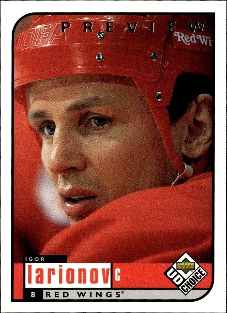 Igor Larionov 1998-99 Upper Deck Choice #71 Hockey Trading Card - Front 1998-99 Upper Deck Choice Igor Larionov #71 hockey trading card front