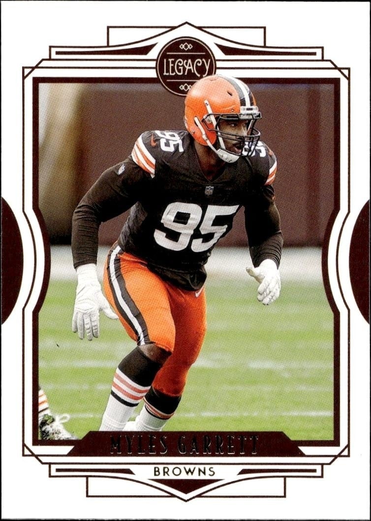Myles Garrett 2021 Panini #22 Football Trading Card - Front 2021 Panini Myles Garrett #22 football trading card front