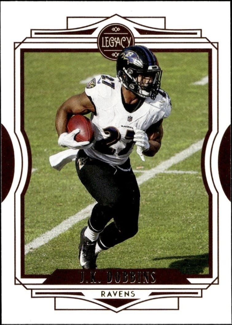 J.K. Dobbins 2021 Panini #16 Football Trading Card - Front 2021 Panini J.K. Dobbins #16 football trading card front