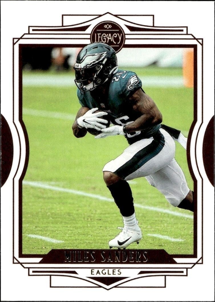 Miles Sanders 2021 Panini #8 Football Trading Card - Front 2021 Panini Miles Sanders #8 football trading card front