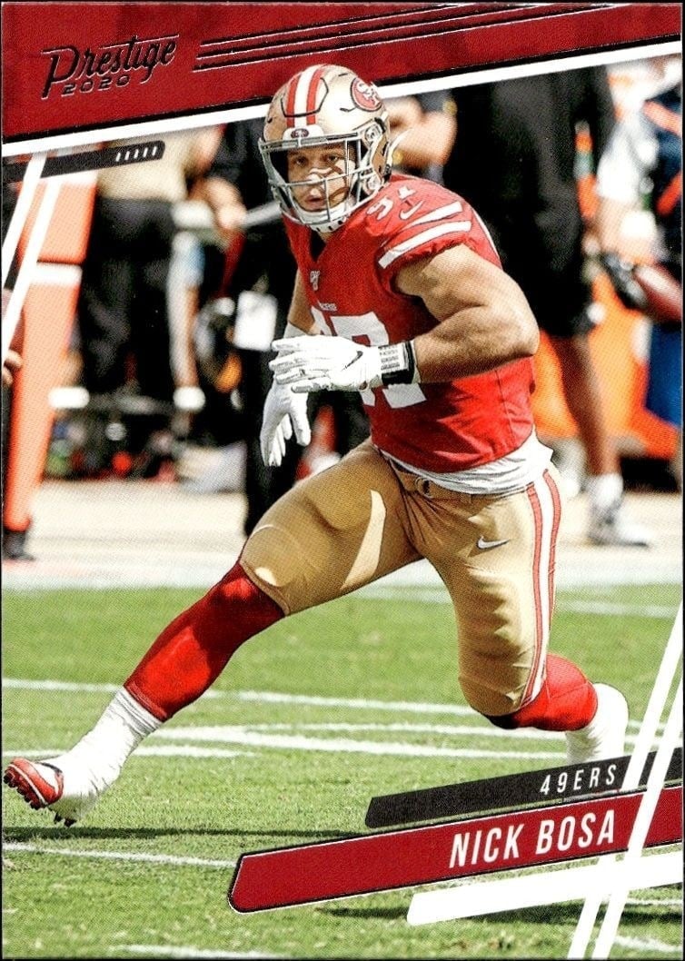 Nick Bosa 2020 Panini #8 Football Trading Card - Front 2020 Panini Nick Bosa #8 football trading card front