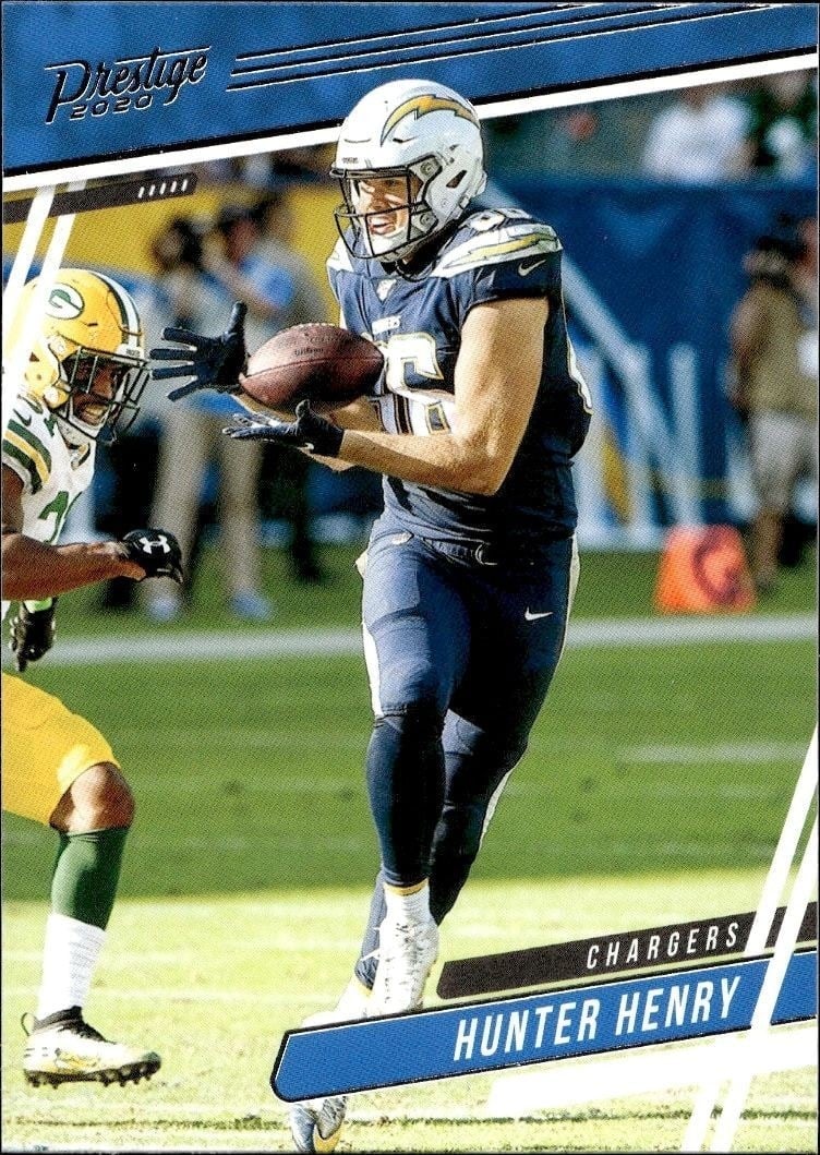 Hunter Henry 2020 Panini #55 Football Trading Card - Front 2020 Panini Hunter Henry #55 football trading card front