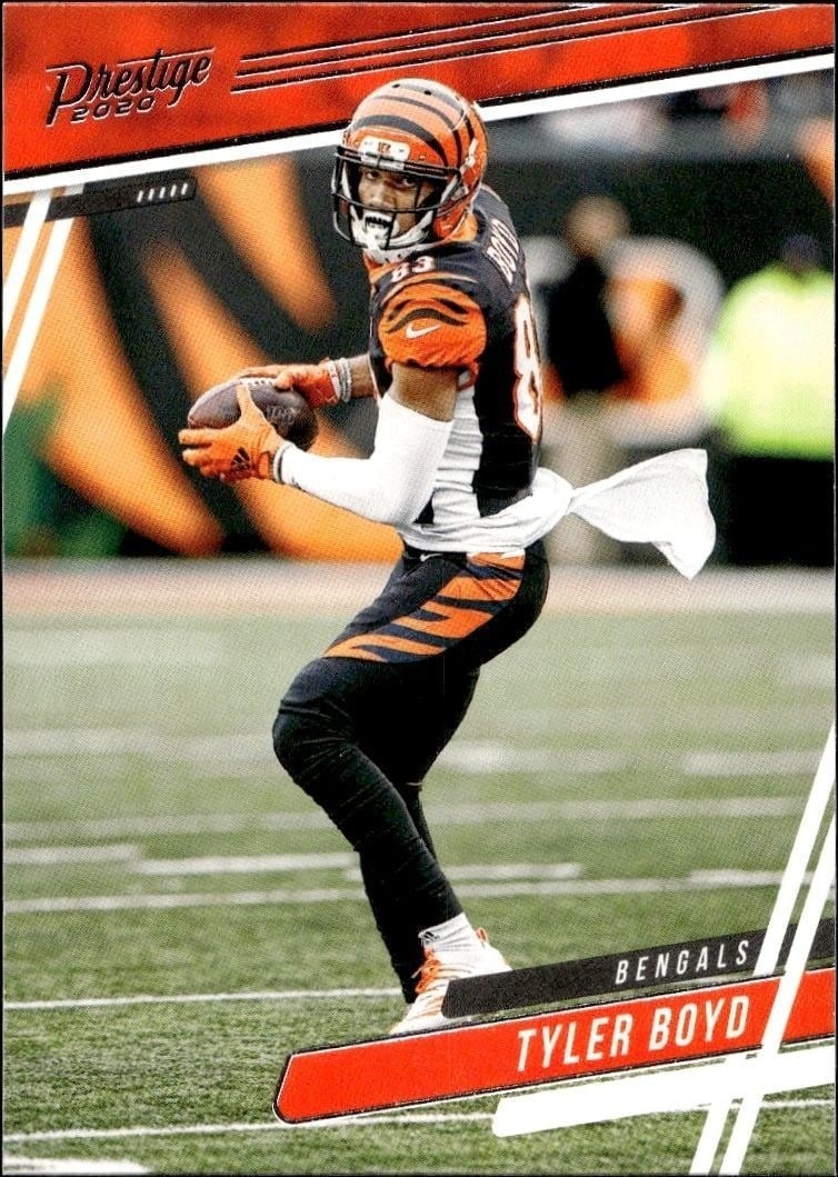 Tyler Boyd 2020 Panini #18 Football Trading Card - Front 2020 Panini Tyler Boyd #18 football trading card front