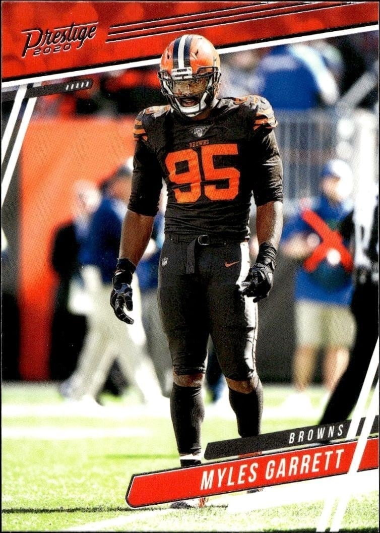 Myles Garrett 2020 Panini #33 Football Trading Card - Front 2020 Panini Myles Garrett #33 football trading card front