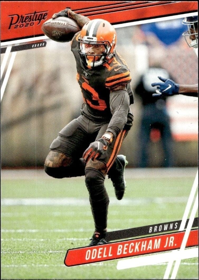 Odell Beckham Jr. 2020 Panini #37 Football Trading Card - Front 2020 Panini Odell Beckham Jr. #37 football trading card front