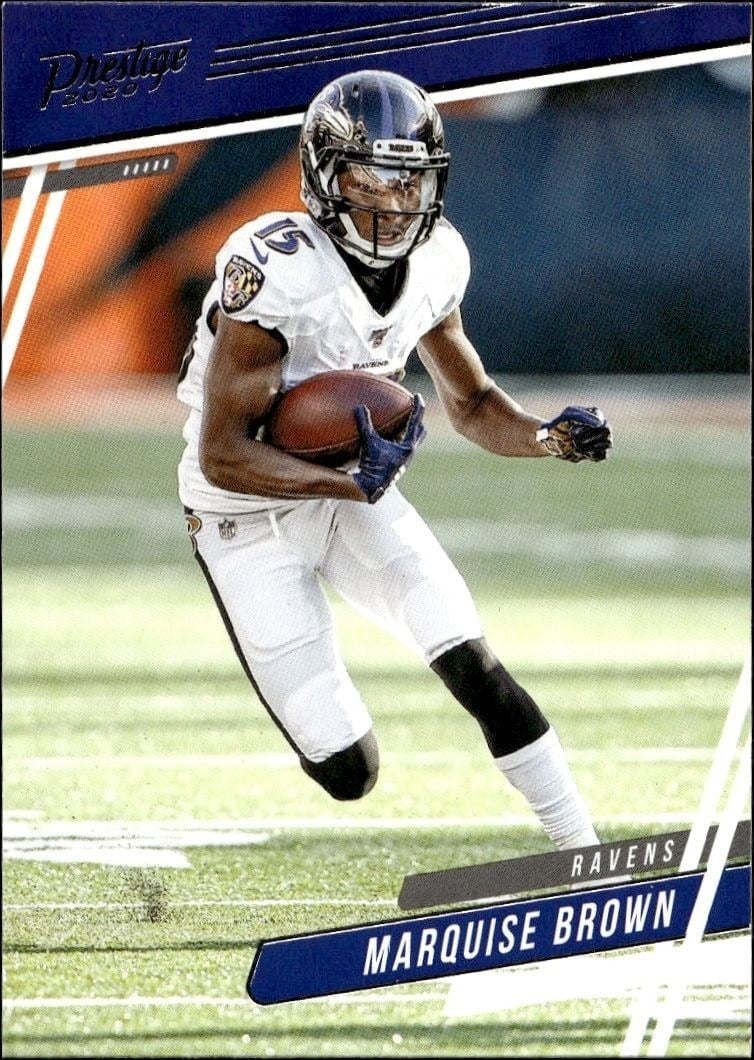 Marquise Brown 2020 Panini #155 Football Trading Card - Front 2020 Panini Marquise Brown #155 football trading card front