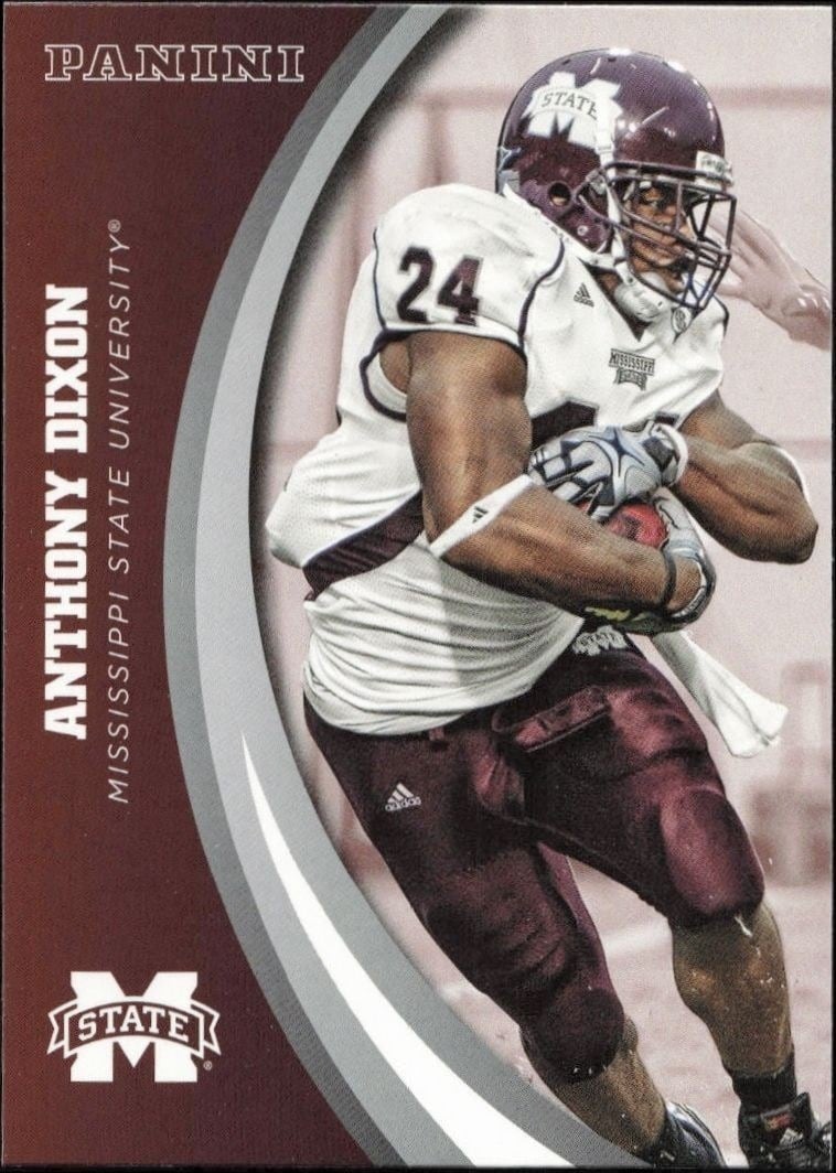 Anthony Dixon 2016 Panini Mississippi State #11 Football Trading Card - Front 2016 Panini Mississippi State Anthony Dixon #11 football trading card front