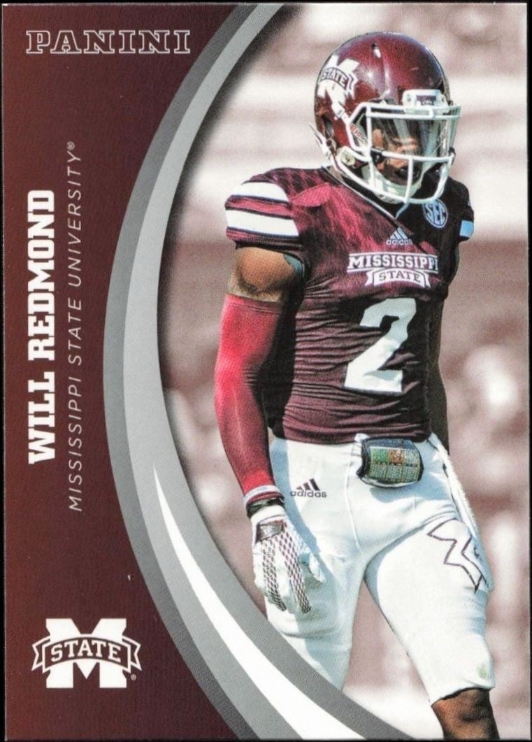 Will Redmond 2016 Panini Mississippi State #30 Football Trading Card - Front 2016 Panini Mississippi State Will Redmond #30 football trading card front