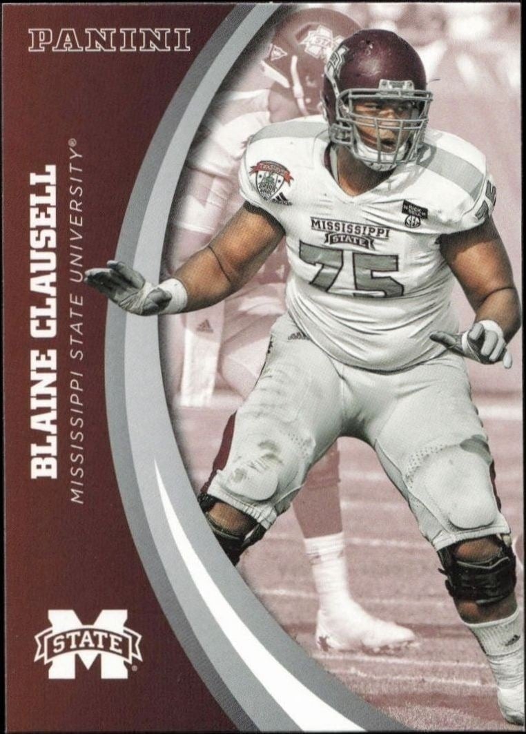 Blaine Clausell 2016 Panini Mississippi State #41 Football Trading Card - Front 2016 Panini Mississippi State Blaine Clausell #41 football trading card front