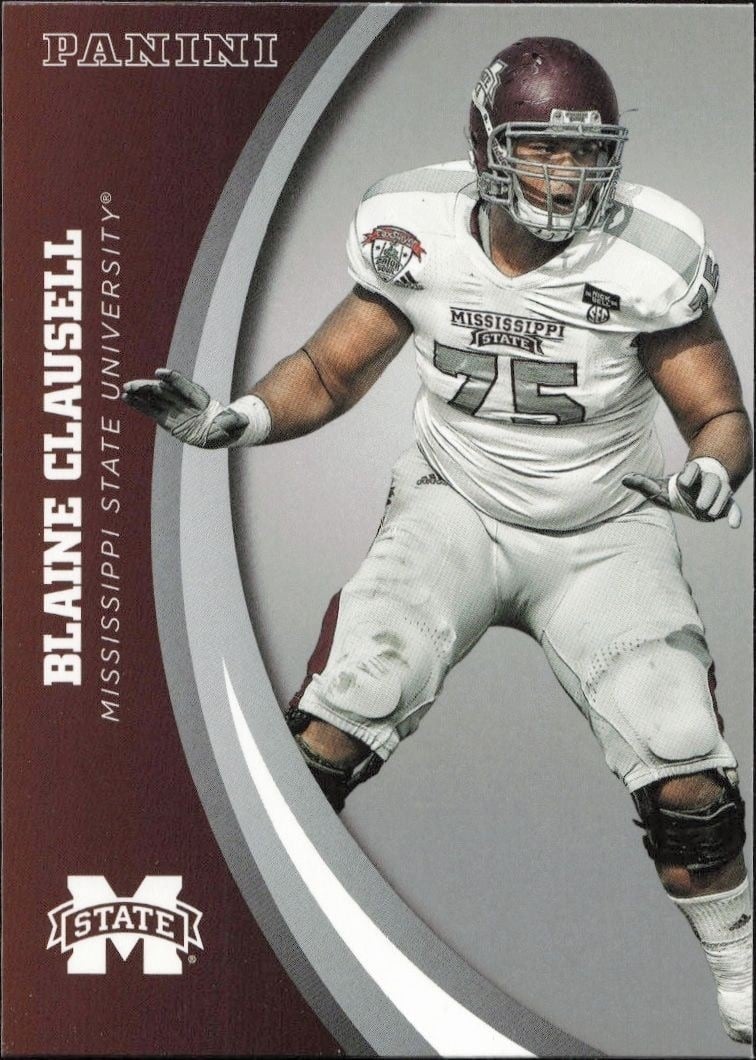 Blaine Clausell 2016 Panini Mississippi State #32 Football Trading Card - Front 2016 Panini Mississippi State Blaine Clausell #32 football trading card front