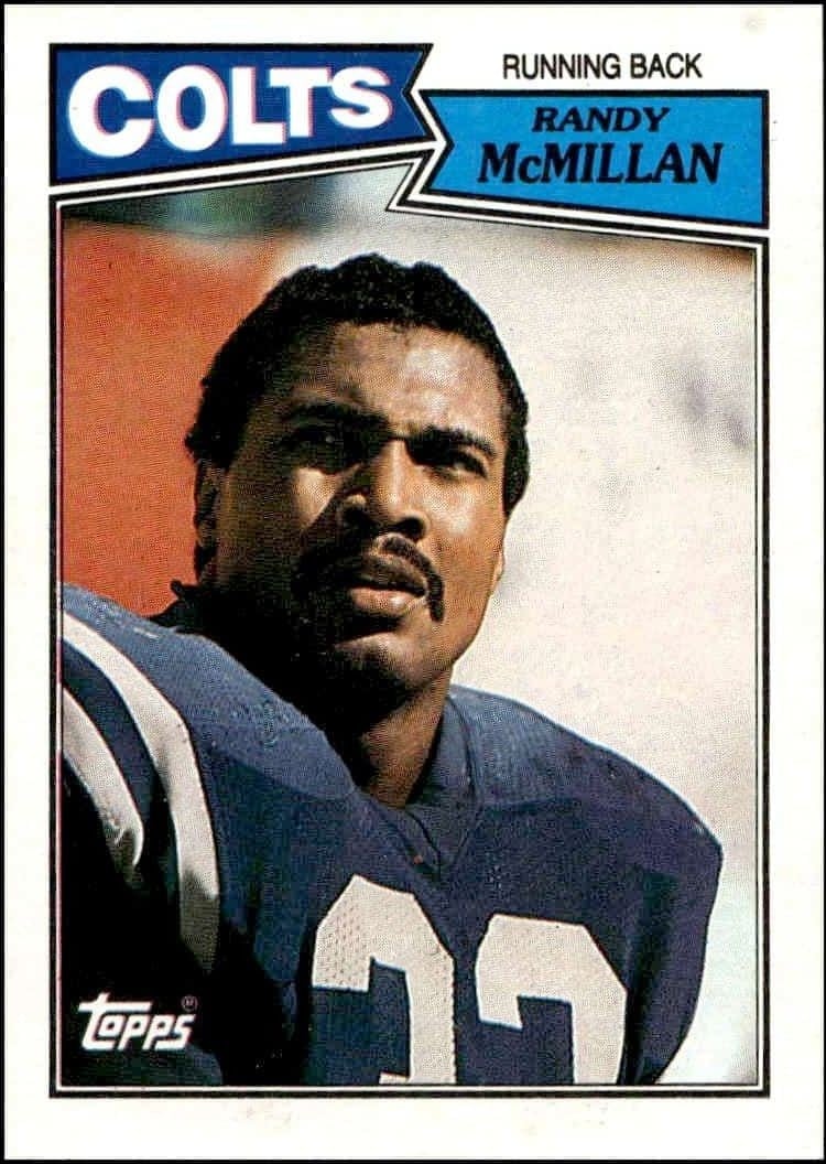 Randy McMillan 1987 Topps #375 Football Trading Card - Front 1987 Topps Randy McMillan #375 football trading card front