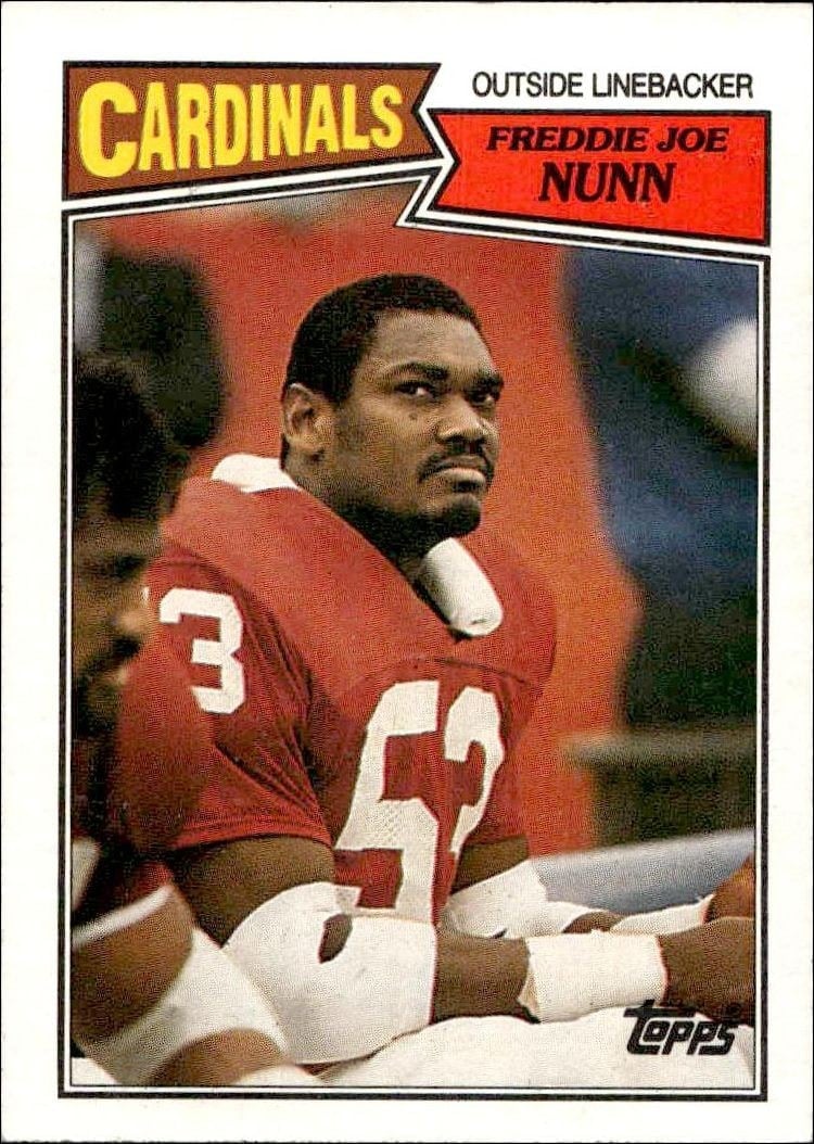 Freddie Joe Nunn 1987 Topps #337 Football Trading Card - Front 1987 Topps Freddie Joe Nunn #337 football trading card front