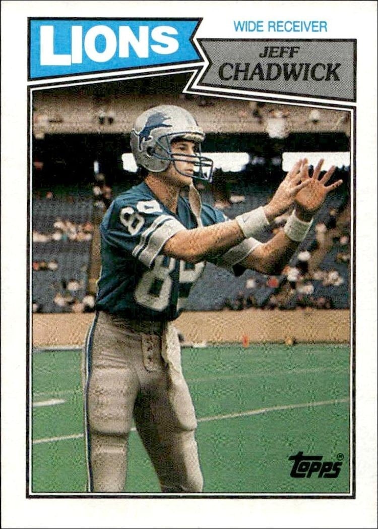 Jeff Chadwick 1987 Topps #321 Football Trading Card - Front 1987 Topps Jeff Chadwick #321 football trading card front
